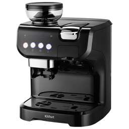 KITFORT Кофеварка рожковая КТ-7107 1560Вт черный/серебристый