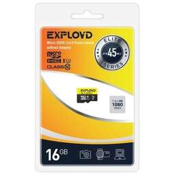 EXPLOYD 16GB microSDHC Class 10 UHS-1 Elite [EX016GCSDHC10UHS-1-ElU1 w]