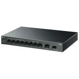 TP-LINK Коммутатор LS1210GP (L2) 9x1Гбит/с 1SFP 8PoE 61W неуправляемый