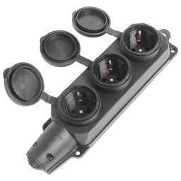 SMARTBUY (SBE-16-3-00-R) розетка, прямая 3-местная