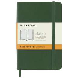 MOLESKINE Блокнот Classic Soft, 192стр, в линейку, мягкая обложка, зеленый [qp611k15]