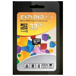 EXPLOYD MicroSDHC 32GB Class10 - б/а [EX0032GCSDHC10-W/A-AD]