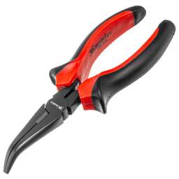 MATRIX Длинногубцы изогнутые Black Nickel, 160 мм, двухкомпонентные рукоятки 17458