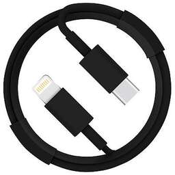 ENERGY Кабель ET-34 USB-С/Lightning (для продукции Apple), 1 м, 20 Вт, черный (108052)