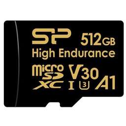 SILICON POWER Карта памяти microSDXC UHS-I U3 Superior 512 ГБ, 100 МБ/с, Class 10, SP512GBSTXDV3V1H, 1 шт., с адаптером
