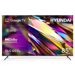 HYUNDAI Телевизор LED 85" H-LED85BU7011 Google TV черный 4K Ultra HD 60Hz MEMC DVB-T DVB-T2 DVB-C DVB-S DVB-S2 USB WiFi Smart TV