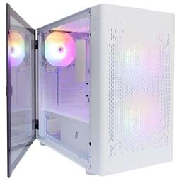 1STPLAYER Корпус DK D3-B White / mATX / 1x120mm & 2x140mm LED fans inc. / D3-B-WH-2F1P-W-1F1-W