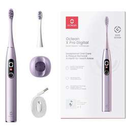 OCLEAN Электрическая зубная щетка X Pro Digital Y2076, насадки для щётки: 2 шт, цвет: фиолетовый [c01000465]