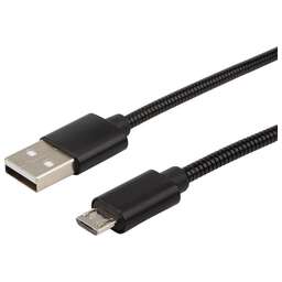 REXANT (18-4241) Кабель USB-micro USB/metall/black/1m/REXANT