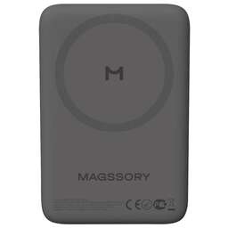 MAGSSORY Мобильный аккумулятор PBN013m 10000mAh QC/PD 15W 3A USB-C беспров.зар. серый