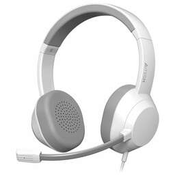 A4TECH Гарнитура Fstyler FH150U, для компьютера, накладные, проводные, белый / серый [fh150u white]