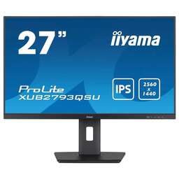 IIYAMA Монитор 27" ProLite XUB2793QSU-B7 черный IPS LED 16:9 HDMI M/M матовая HAS Piv 300cd 178гр/178гр 2560x1440 100Hz DP 2K USB 5.6кг