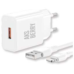 AKSBERRY (6972969383064) T42 QC30 + кабель (белый)