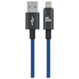 AKSBERRY (6900295520013) X163 Nylon silk USB-A – Lightning, синий