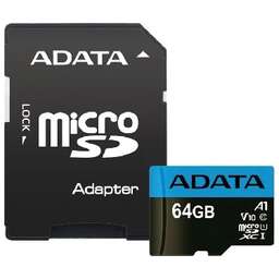 A-DATA 64GB MicroSDHC Class10 UHS-I A1 + адаптер (AUSDX64GUICL10A1-RA1)