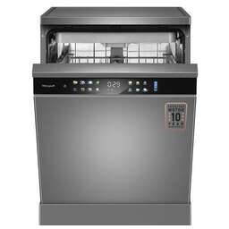 WEISSGAUFF Посудомоечная машина DW 6138 Touch Inverter Autoopen, полноразмерная, напольная, 59.8см, загрузка 15 комплектов, серебристая [436083]