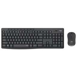 LOGITECH Клавиатура + мышь MK295 клав:черный мышь:черный USB беспроводная (920-009807)