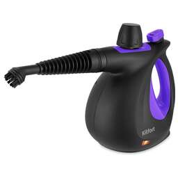KITFORT Пароочиститель ручной КТ-9195 1050Вт черный/фиолетовый