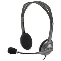 LOGITECH Headset H111 Stereo Grey (1 x 3.5мм, кабель 1.8м) (981-000594)