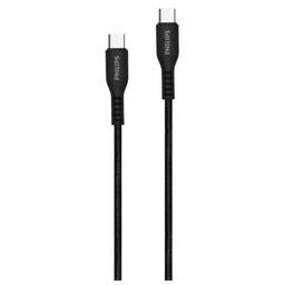 PHILIPS Кабель DLC8701, USB Type-C (m) - USB Type-C (m), 1.2м, в оплетке, 3A, черный