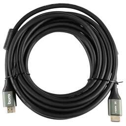 BURO Кабель аудио-видео HDMI (m) - HDMI (m), ver 2.1, 5м, GOLD, ф/фильтр, черный [bhp-hdmi-2.1-5g]