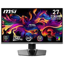 MSI Монитор 26.5" MAG 272UP QD-OLED X24 Black (QD-OLED, 3840x2160, HDMI+HDMI+DP+Type C (15W), 0.03 ms, 178°/178°, 250 cd/m, 1500000:1, 240Hz, Pivot)