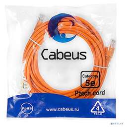 Cabeus PC-UTP-RJ45-CAT.5E-5M-OR-LSZH