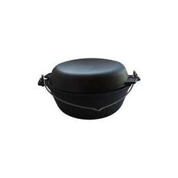 Камская посуда к33д чугунный c дужкой, с чугунной крышкой-сковородой 3л