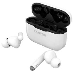 CANYON Гарнитура внутриканальные TWS-3 белый/черный беспроводные bluetooth в ушной раковине (CNE-CBTHS3W)