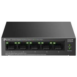 TP-LINK Коммутатор LS105GP (L2) 5x1Гбит/с 4PoE 65W неуправляемый