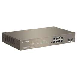 IP-COM Коммутатор G1110P-8-150W Коммутатор неуправляемый PoE, 8 портов 8x1 Гбит/с, SFP 2x1 Гбит/с, PoE 8х30 Вт (до 130 Вт), установка в стойку