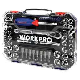 WORKPRO Набор инструментов WP202566 63 предмета (жесткий кейс)