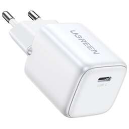 UGREEN Сетевое зарядное устройство CD318 (15324) Nexode Mini 20W USB-C PD GaN Fast Charger EU. Цвет: белый