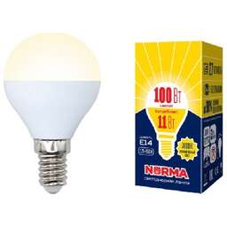 VOLPE (UL-00003832) LED-G45-11W/WW/E14/FR/NR Форма шар матовая Серия Norma 3000K