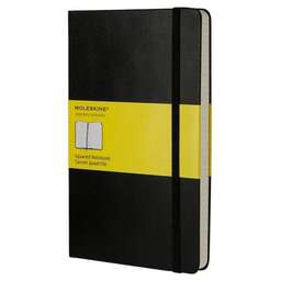 MOLESKINE Блокнот CLASSIC QP061 Large 130х210мм 240стр. клетка твердая обложка черный