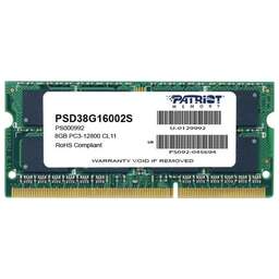 PATRIOT Модуль памяти SODIMM DDR3-1600 8GB PSD38G16002S