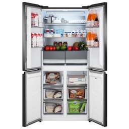 WEISSGAUFF Холодильник WCD 450 Rock Glass NoFrost Inverter 3-хкамерн. графит инвертер (437286)