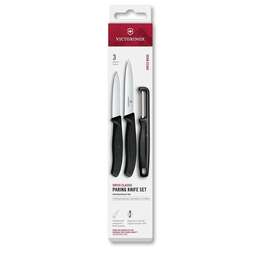 VICTORINOX Набор ножей кухон. Swiss Classic 6.7113.33 для овощей компл.:3предм. овощеч. черный европодвес