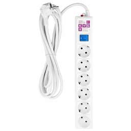 POWERCUBE SPG(5+1)-16B-1,9М-WHITE 1.9м (6 розеток) белый (коробка)