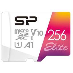 SILICON POWER Карта памяти Elite microSDXC SP256GBSTXBV1V20 256GB A1, UHS-I Class 1 (U1), Class 10