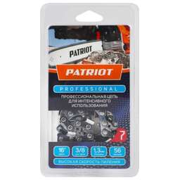 PATRIOT 862321040 91LP-56E, 3/8 1,3 56 звеньев, чизель, PROFESSIONAL (блистер)