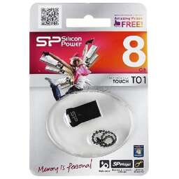 SILICON POWER 8GB TOUCH T01 черный