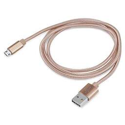 BURO Кабель Braided, micro USB (m) - USB (m), 1м, 2.4A, золотистый [bhp ret micusb-br]