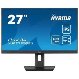 IIYAMA Монитор 27" ProLite XUB2792QSU-B6 черный IPS LED 0.4ms 16:9 HDMI M/M матовая HAS Piv 250cd 178гр/178гр 2560x1440 100Hz DP Quad HD 2K (1440p) USB 6.1кг