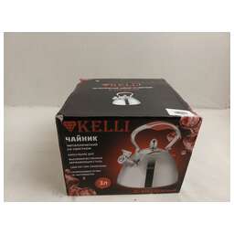 KELLI KL-4343 3л металл, ручка красная (8751284)