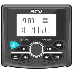 ACV MARINE AMR-602SB морской ресивер квадратный/черный/IP66/4x50W/BT/2USB/FM/3xRCA/2 аудио зоны