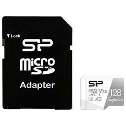 SILICON POWER Флеш карта microSDXC 128GB SP128GBSTXDA2V20SP Superior + adapter