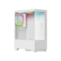 DEFENDER Корпус MIDITOWER HyperHub ATX Micro-ATX Mini-ITX W/O PSU 3х12см ARGB Fan USB3.0+2xUSB1.1+audio белый с окном 25133
