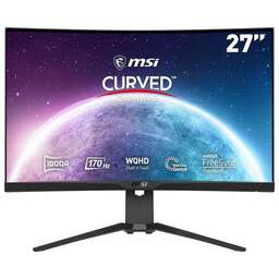 MSI 27" Монитор G272CQP, 2560x1440, VA, 170Гц, 2хHDMI, 1хDP, изогнутый, черный [9s6-3cc94t-021]