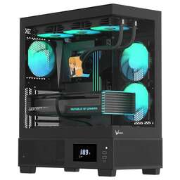 FORMULA Корпус ATX Crystal E1, Midi-Tower, без БП, черный